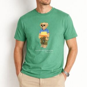 Polo by Ralph Lauren Green Tee with Bear Design